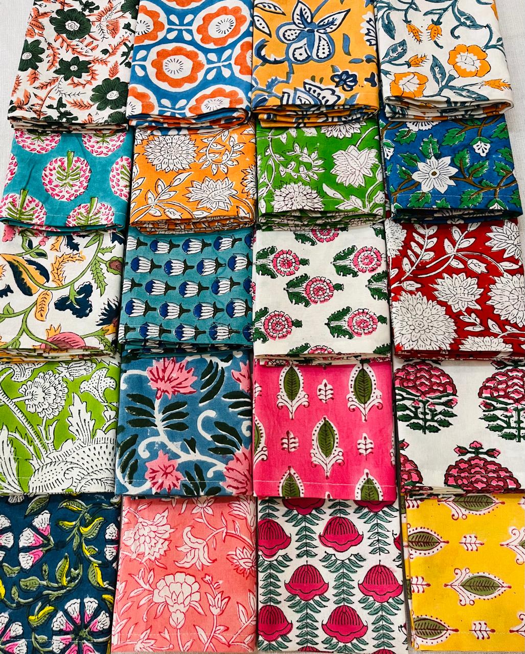 20 Pcs Hand Block Printed Napkin