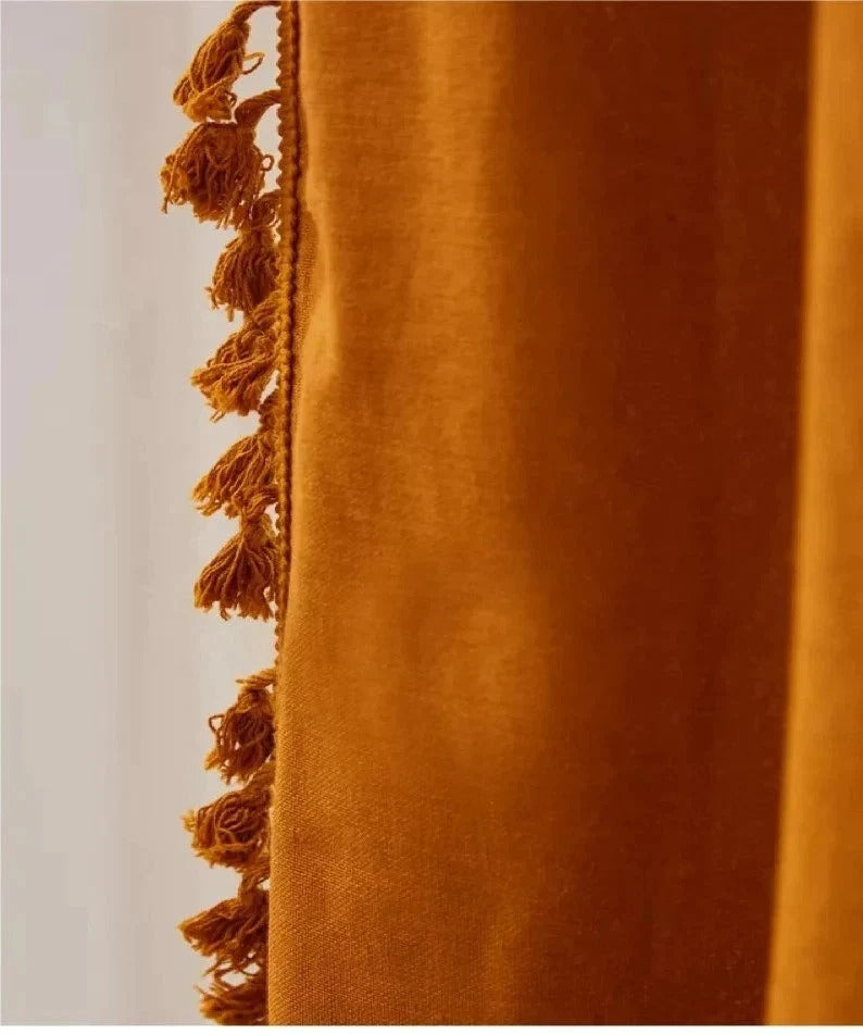 Burnt Orange Cotton Curtains