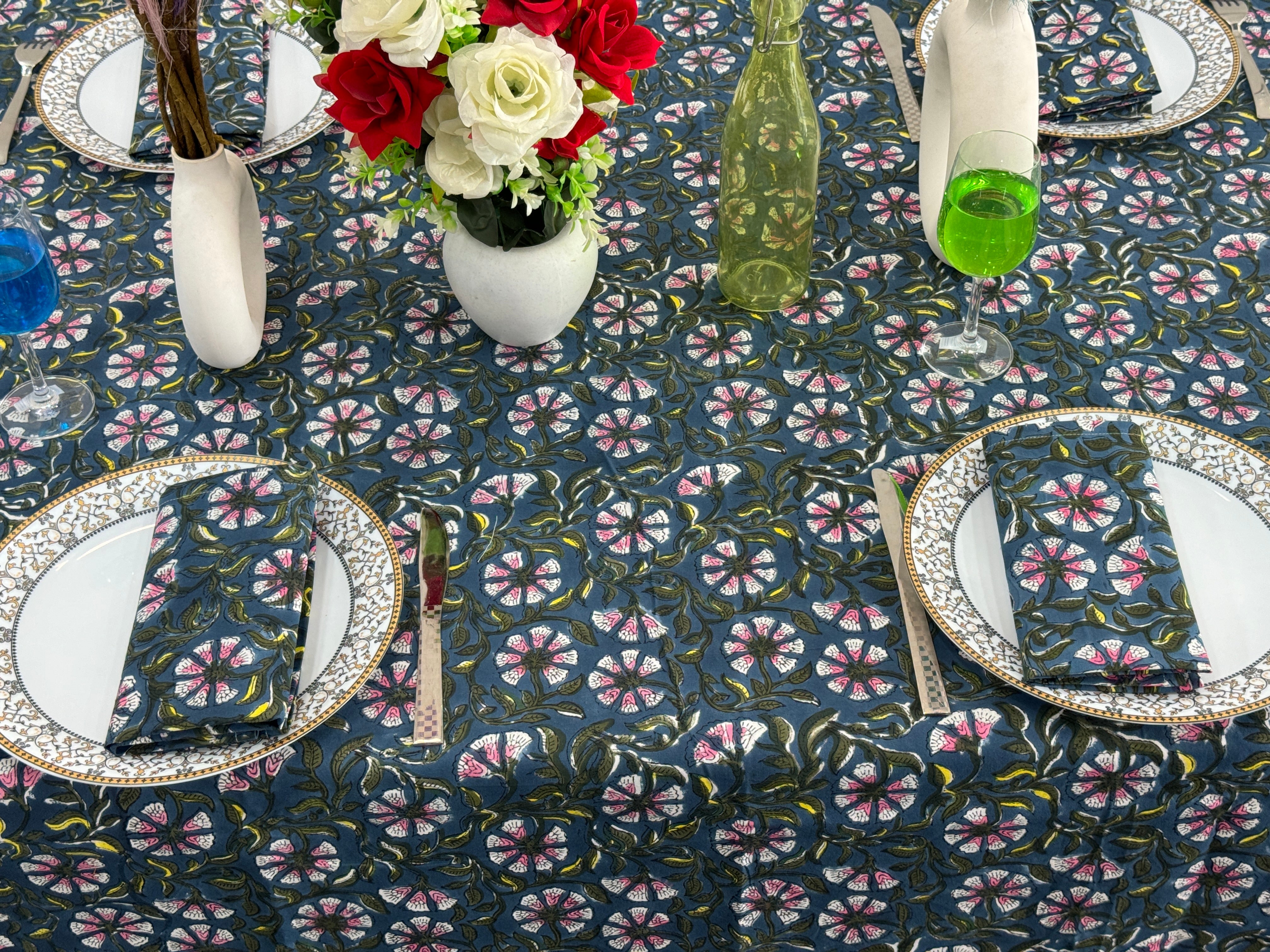 Floral Print Cotton Napkins