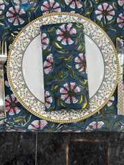 Floral Print Cotton Napkins