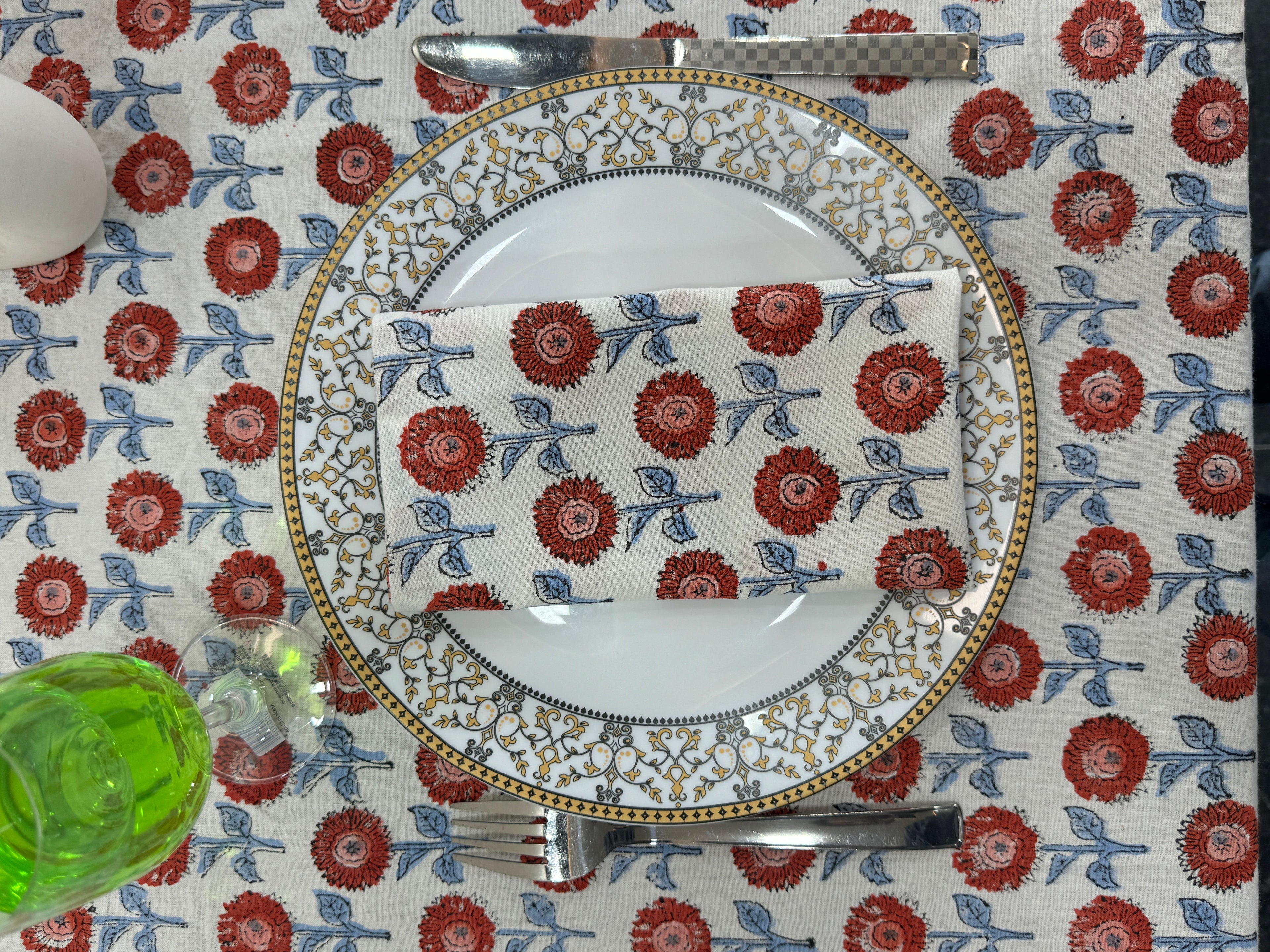 Block Print Tablecloth Square/Rectangle