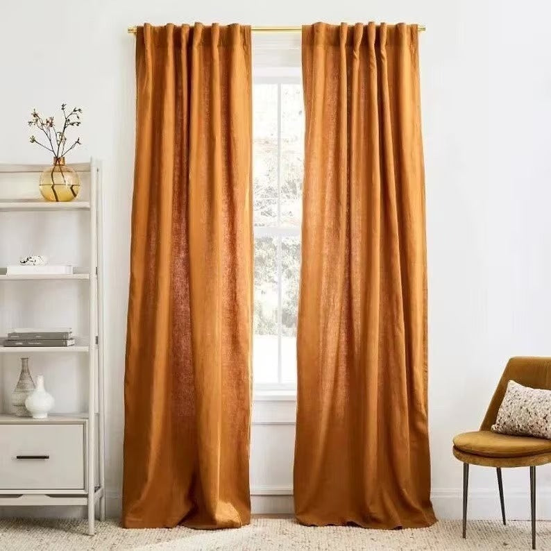 2 Panels Cotton Curtains Blackout Curtains Boho Window Treatment Large Curtains For Farmhouse Decor