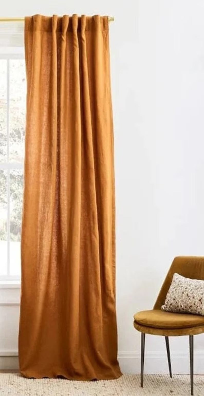 2 panels cotton curtains