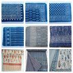 Blue Printed Cotton Bed Quilt