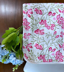Large Cotton Quilted Handmade Laptop Sleeve, Block Printed Floral Laptop Armor, ipad Protector, Macbook Case, Tablet Bags, Boho Laptop Cover