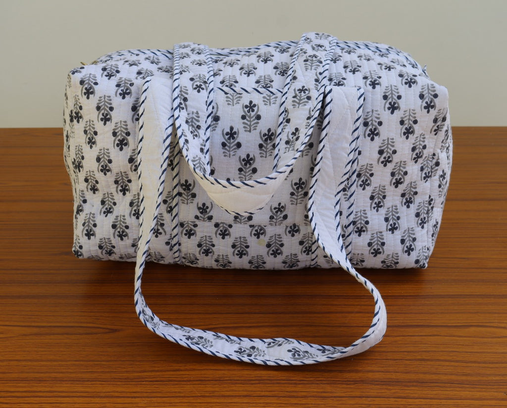 Woman Block Print Travel Bag