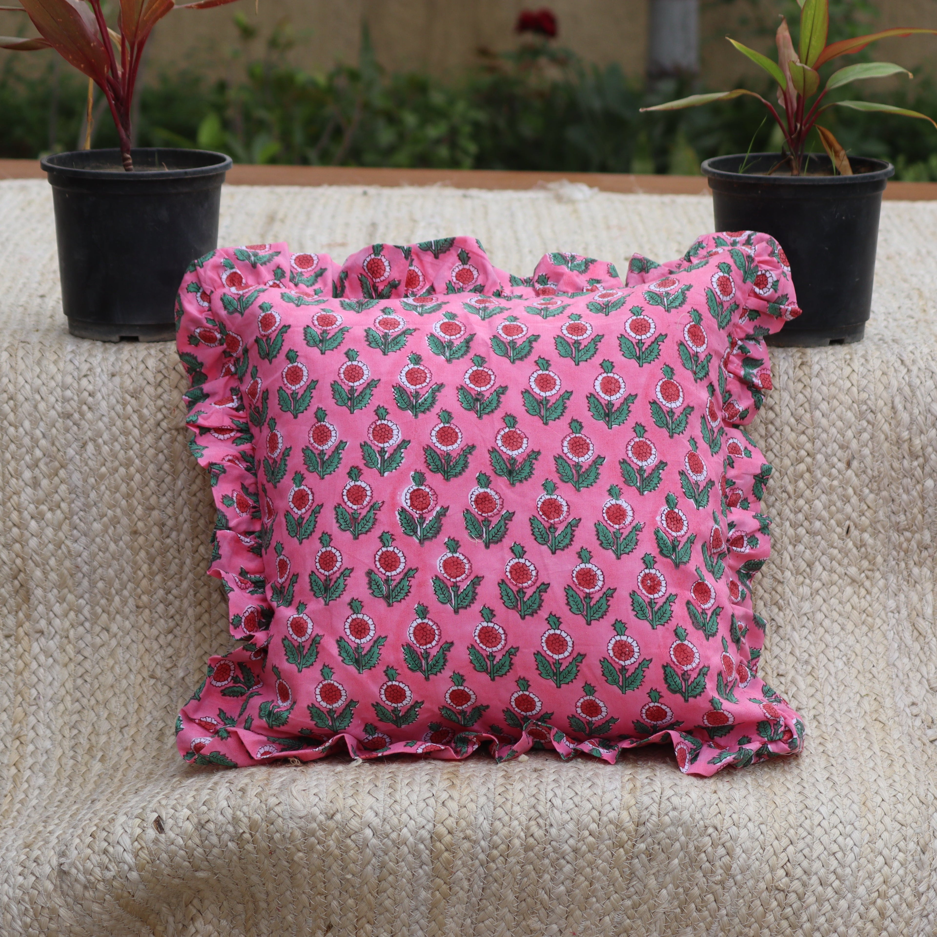 Floral Cushion Cover 16x16Inches