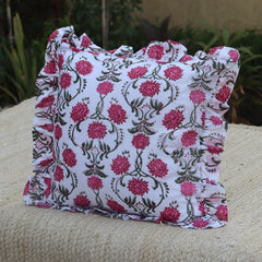 Bohemian Cotton Throw Pillow Block Printed Square Washable Cushion Cover Custom Size Pillow Case Vintage Sofa Decor Pillows Boho Bed Pillows