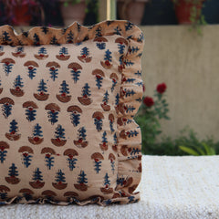 100% Indian Cotton Block Printed Handmade Pillow Cover/ Cushion Cover For Sale