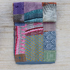 Patchwork Silk kantha Quilt
