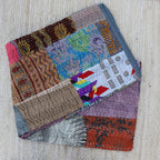 Patchwork Silk kantha Quilt