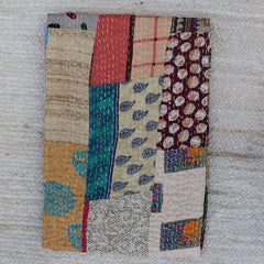 Handcrafted Patchwork Quilt, Indian Bohemian Kantha Quilt/Blanket/Throw Bedspread For Sale