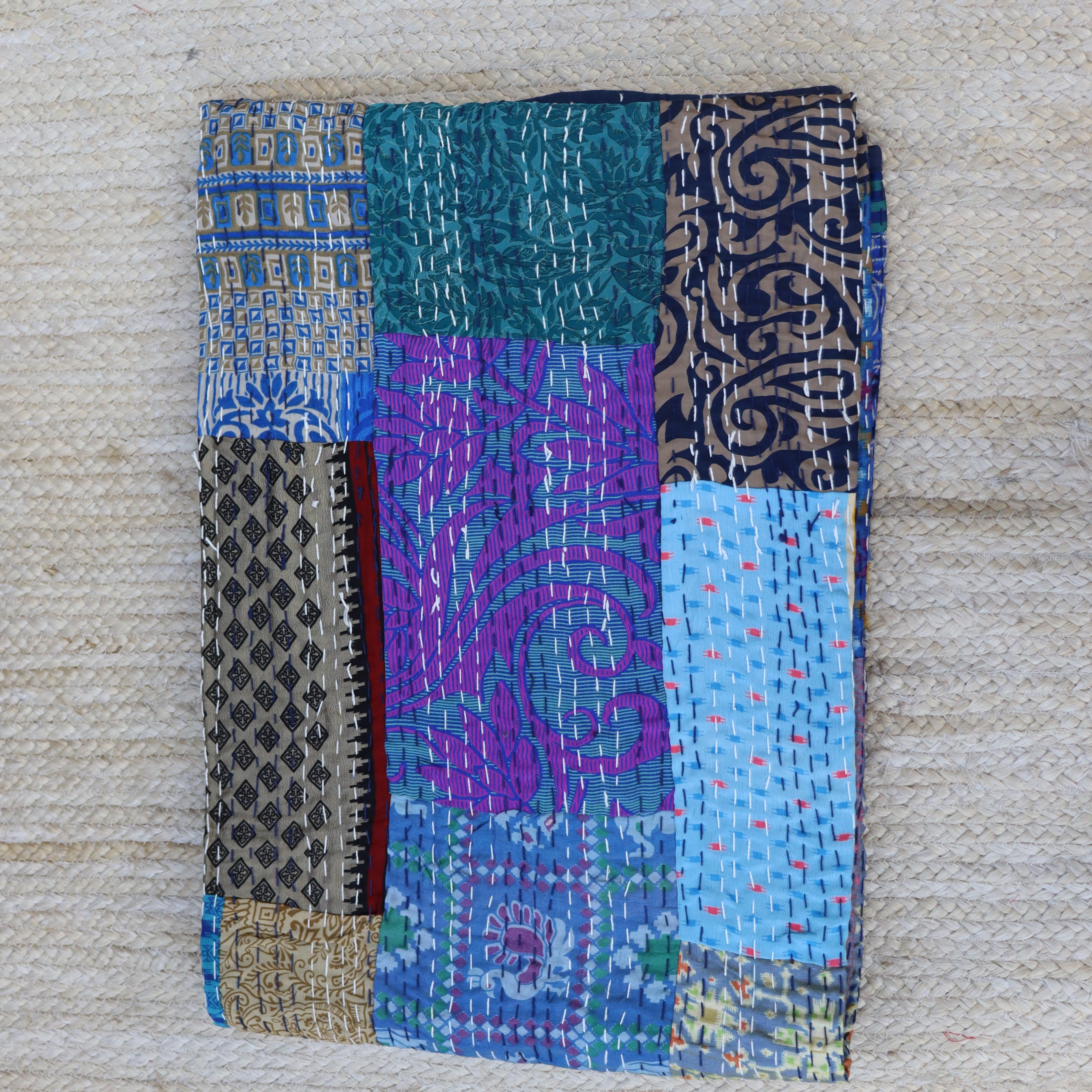Vintage Cotton & Silk quilt