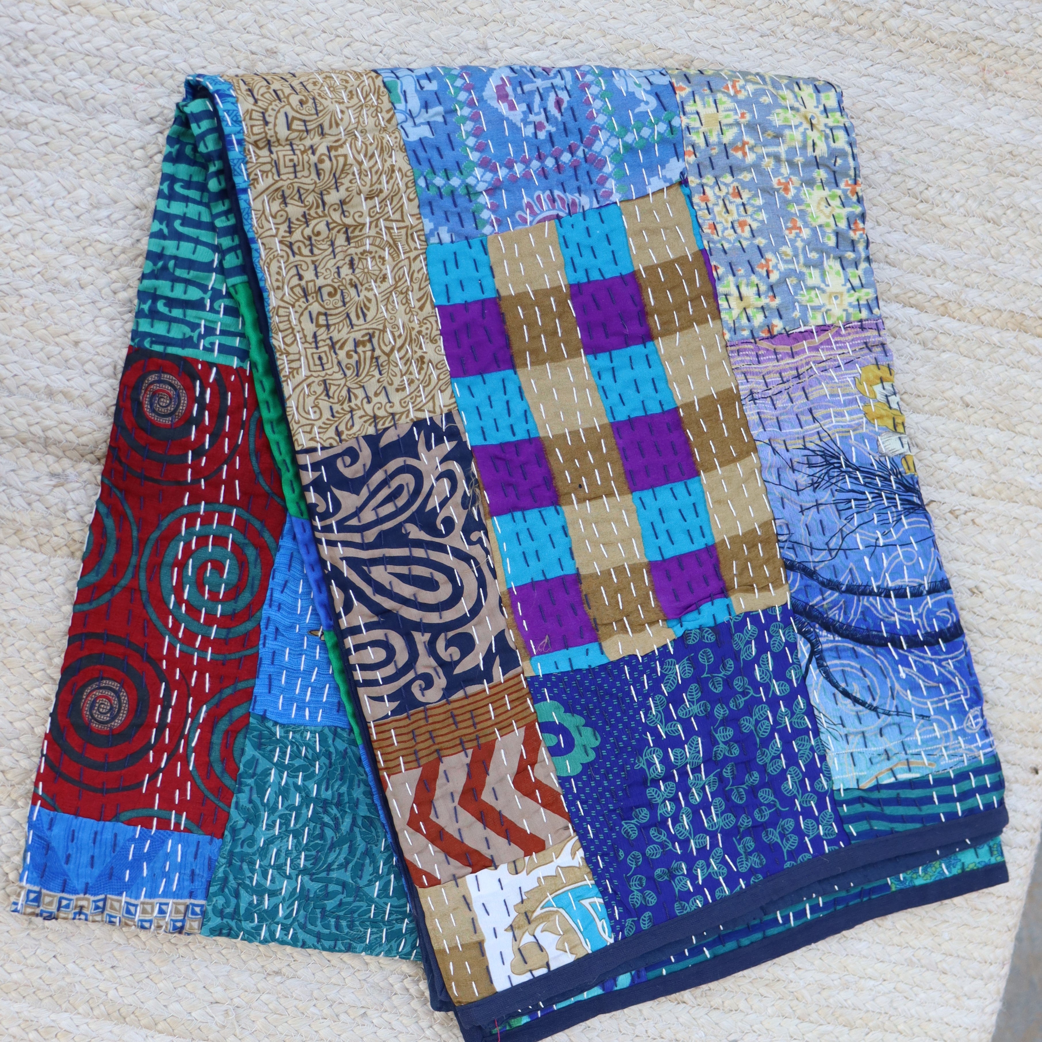 Vintage Cotton & Silk quilt