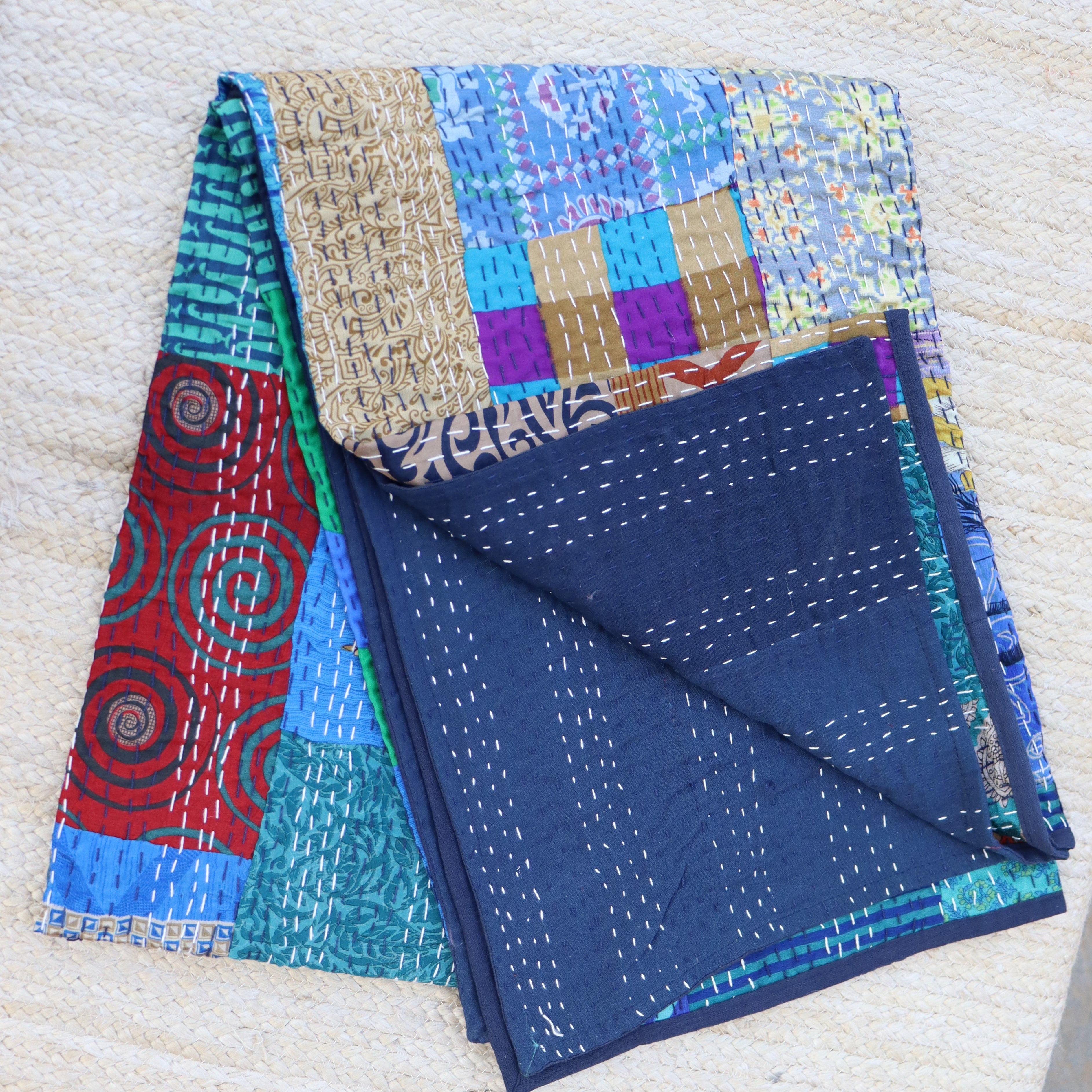 Vintage Cotton & Silk quilt