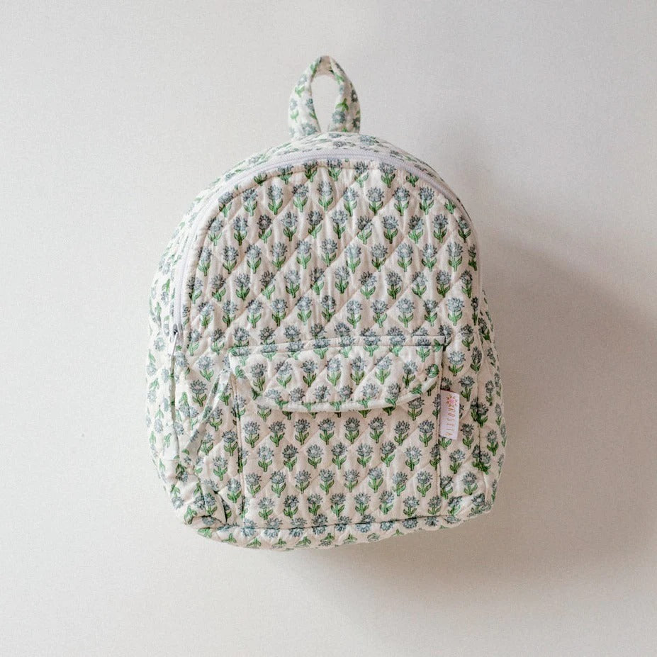 100% Cotton Quilted School Backpack