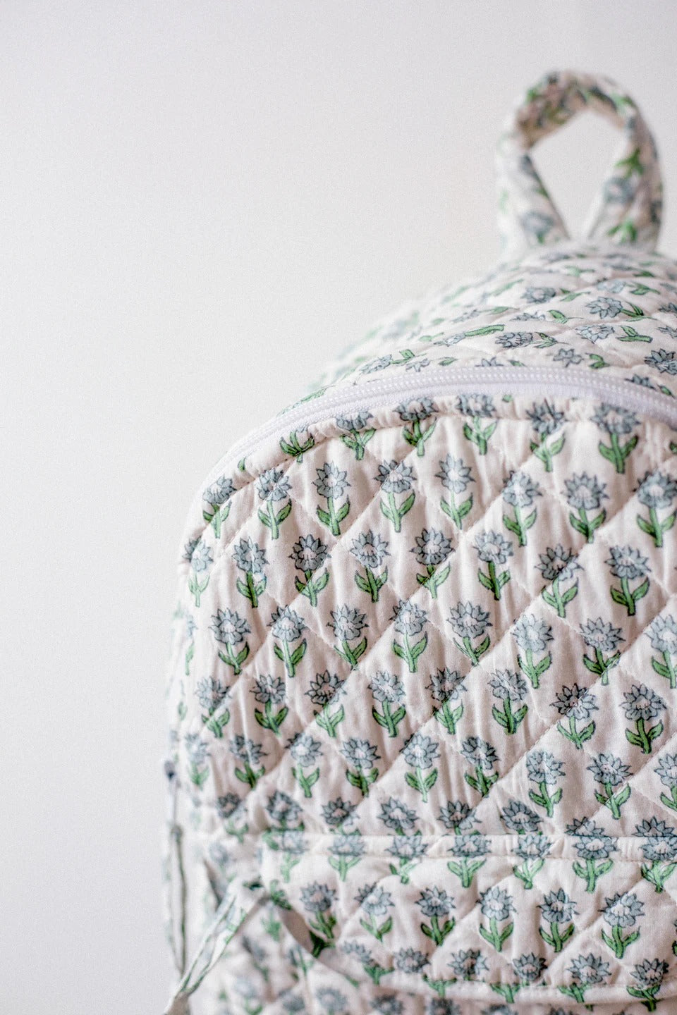100% Cotton Quilted School Backpack
