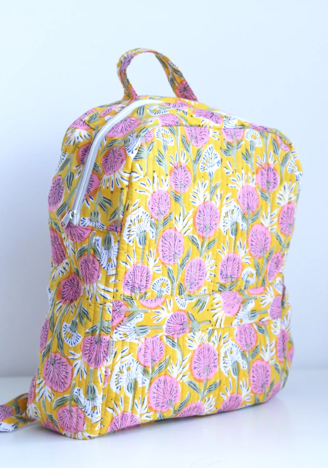 Vintage Quilted Washable Picnic Backpack,