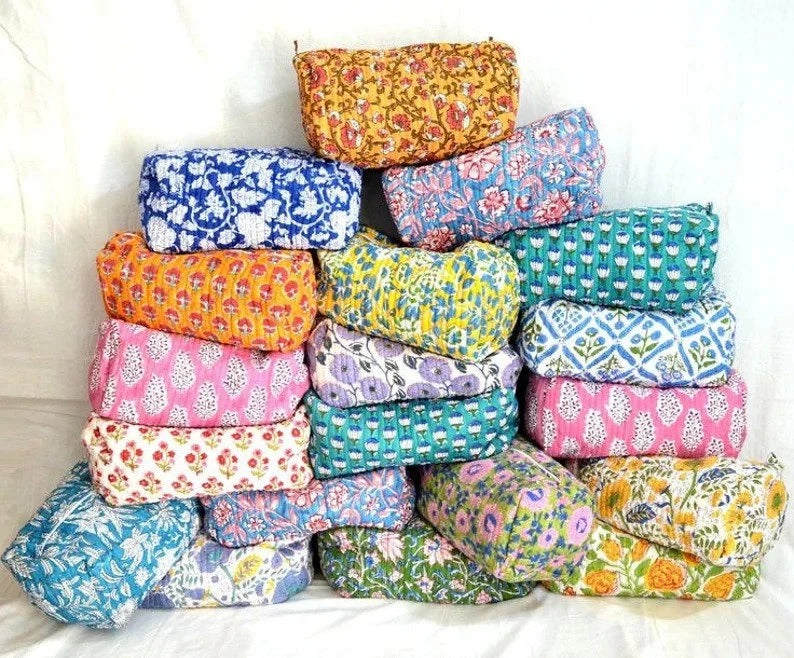 Pouch Bag Quilted Toiletry Bag