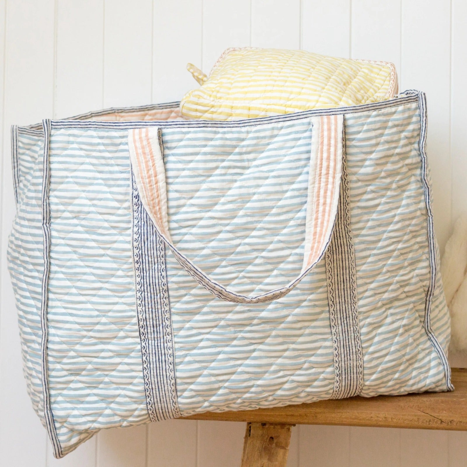 Block Printed Cotton Shoulder/tote Bag