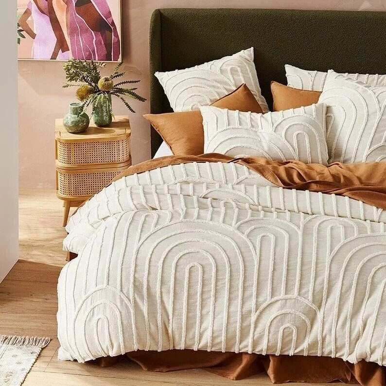 Floral Tufted Duvet Cover Set