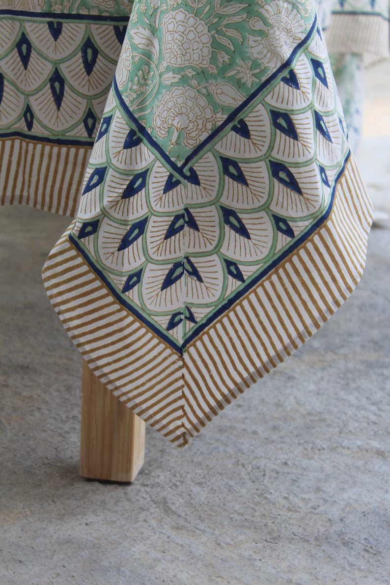 Hand Blocked Tablecloth