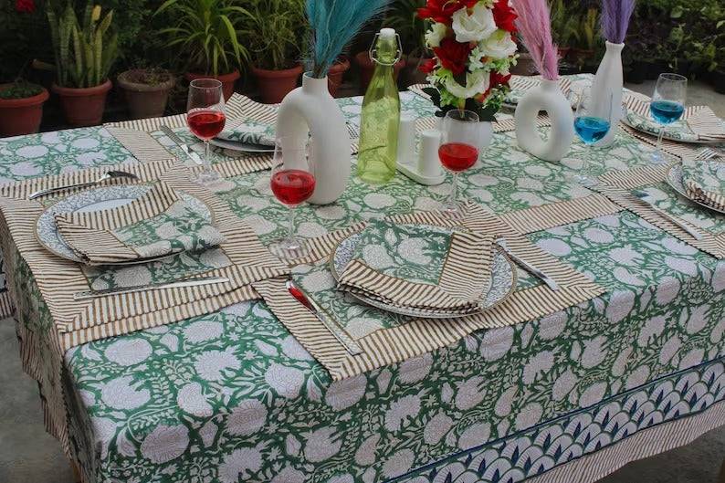 Handmade Cotton Round Table Cover