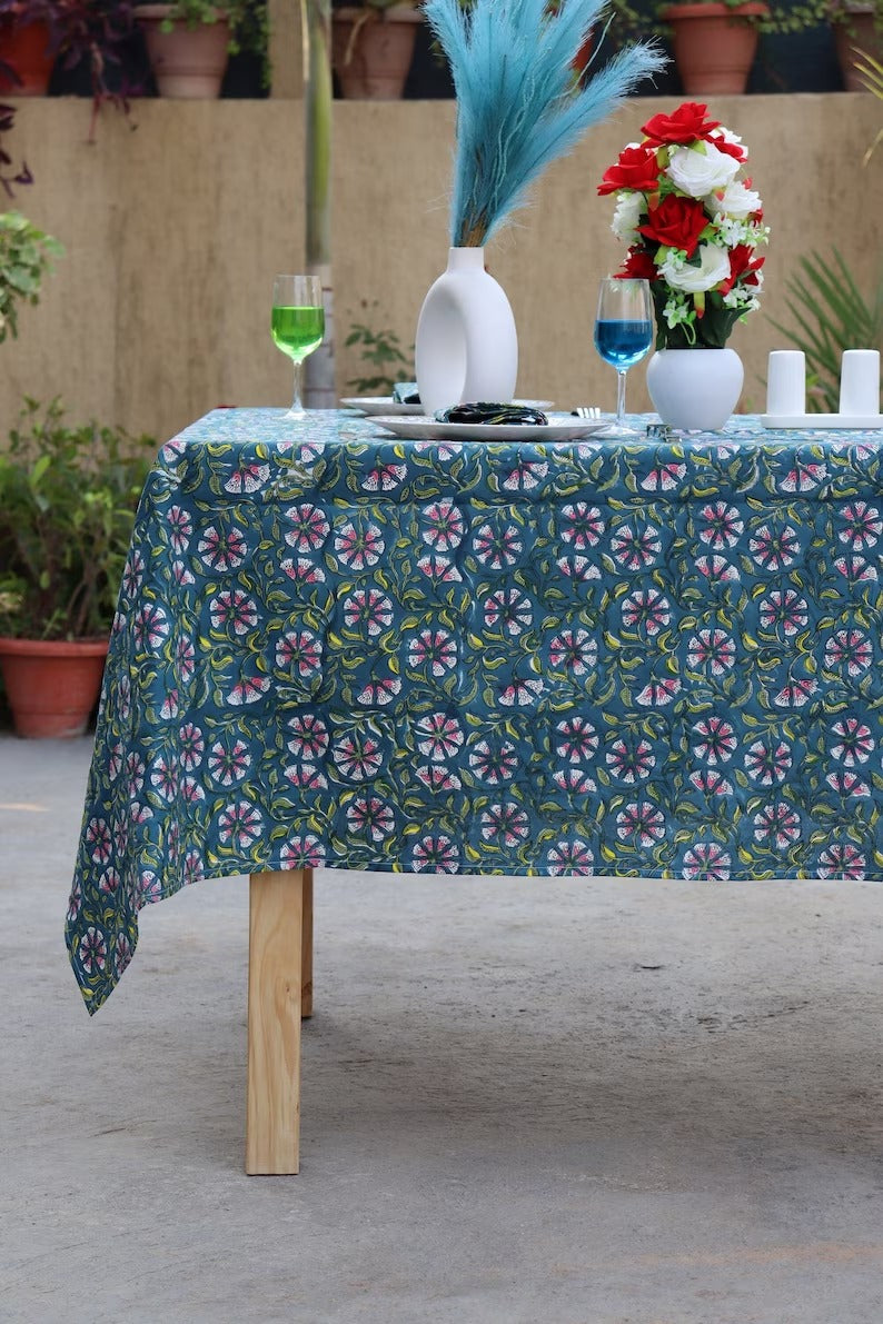 Floral Print Tablecloth