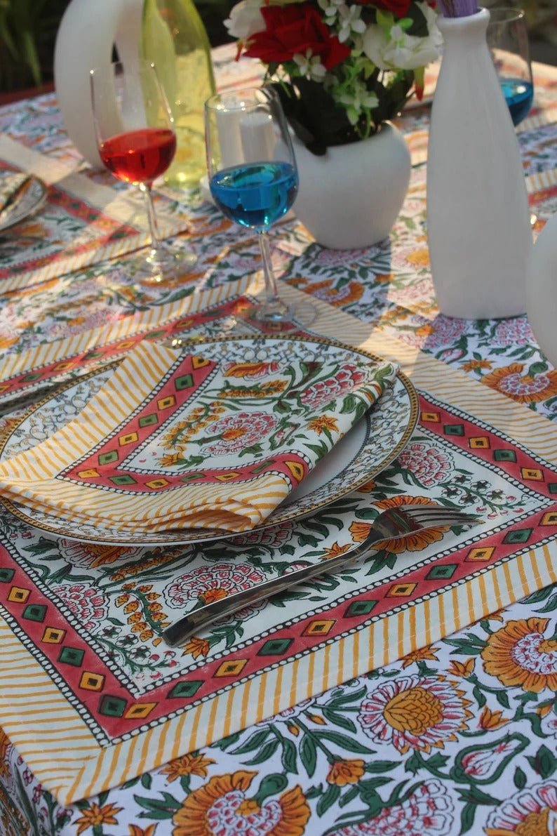 Handmade Floral Tablecloth