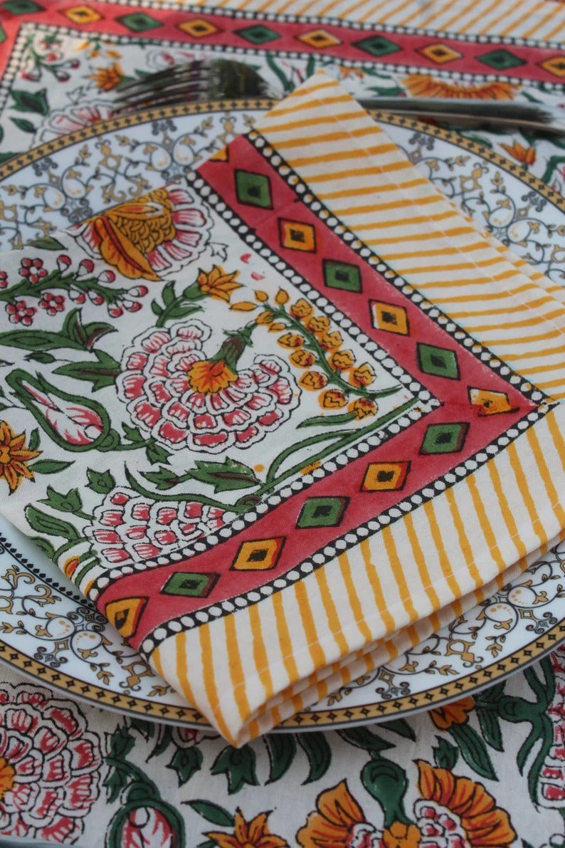 Handmade Floral Tablecloth