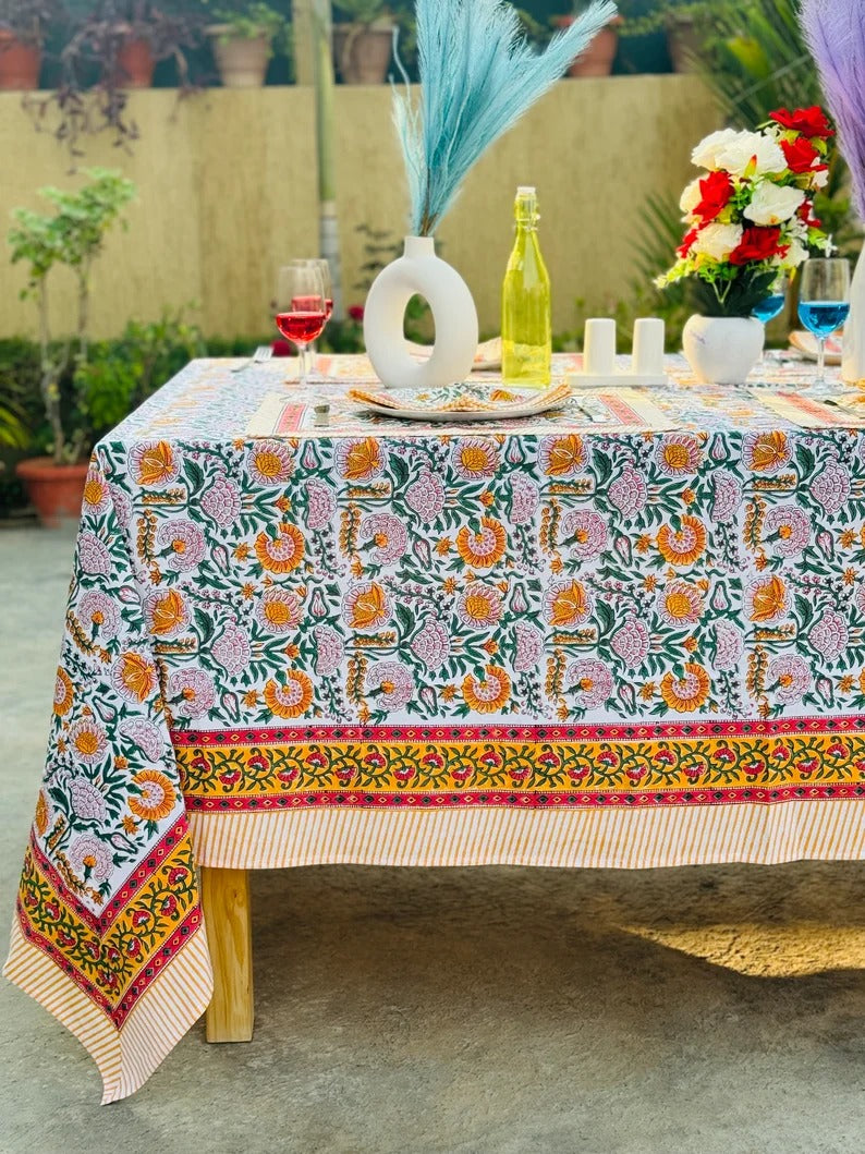 Handmade Floral Tablecloth