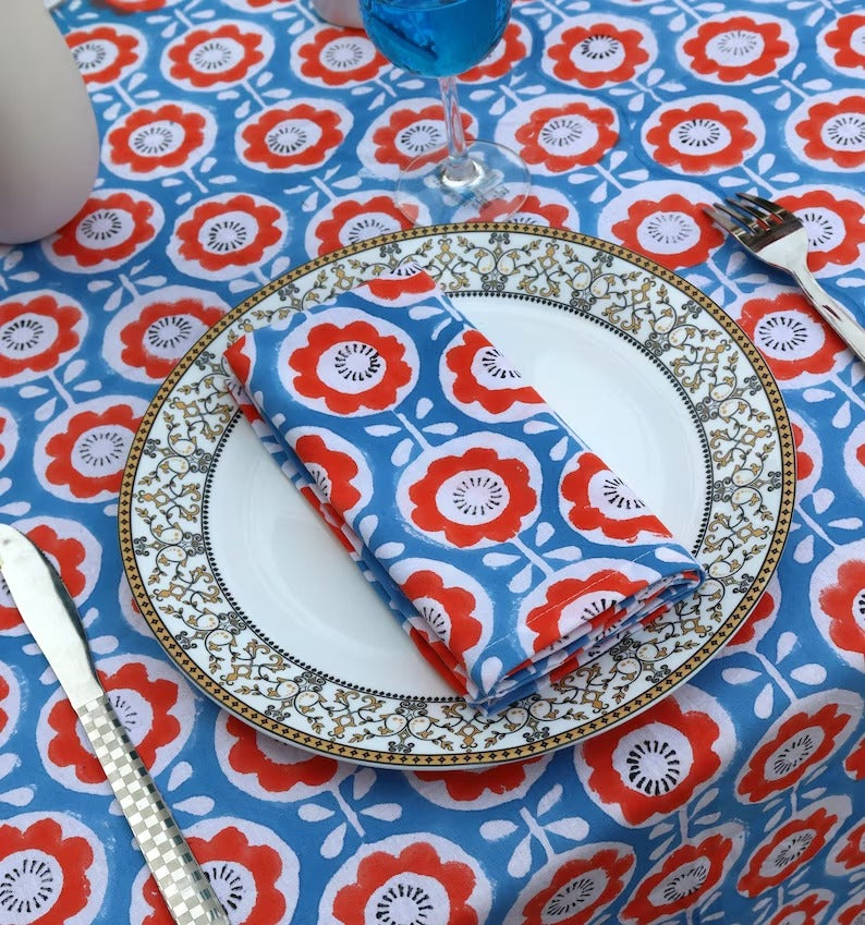 Indian Handblock Print Table Napkins