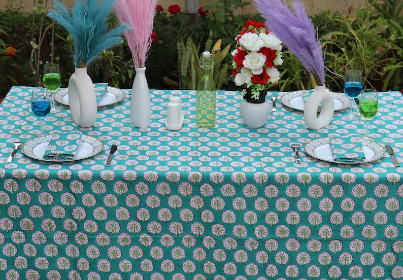 Block Printed Floral Napkins