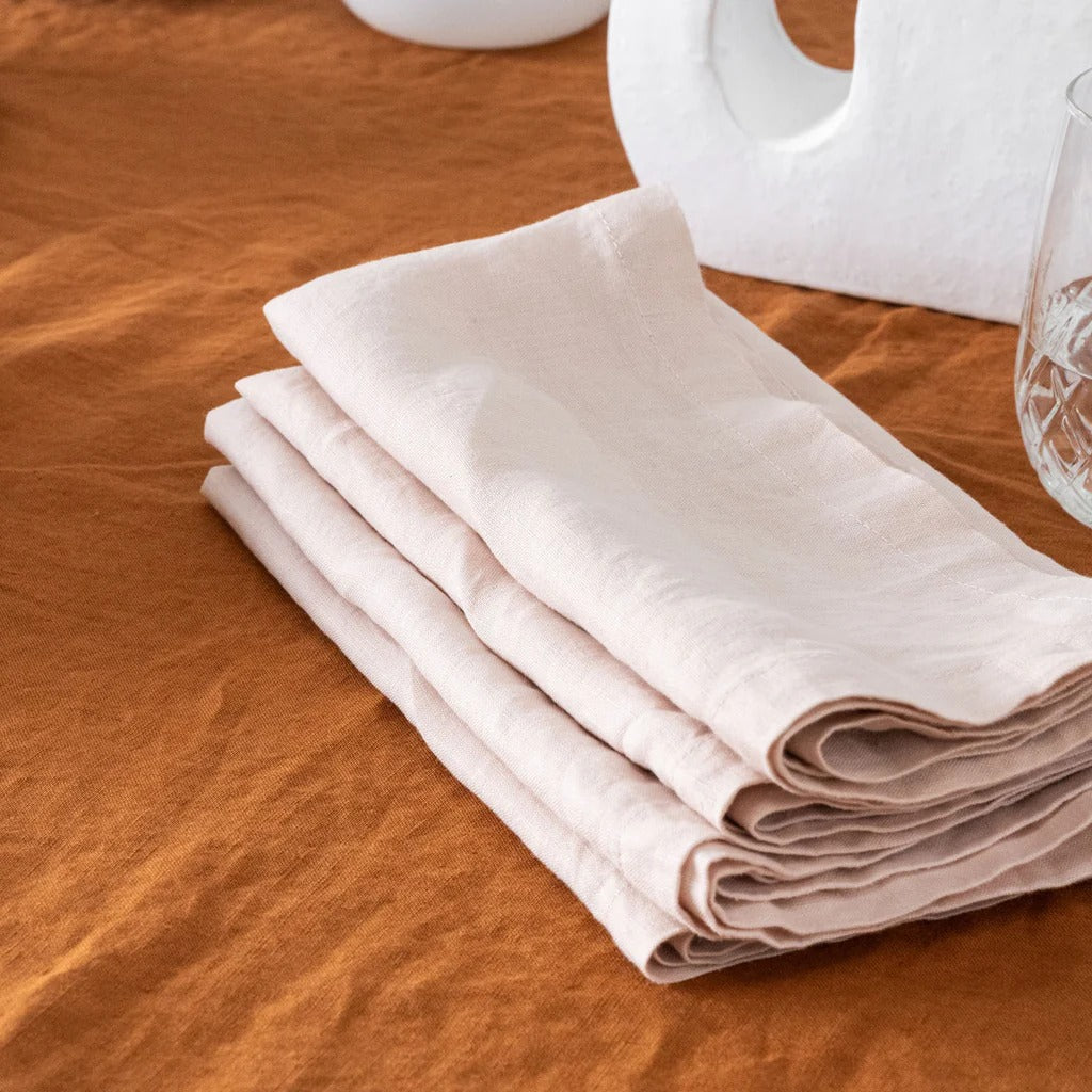 Burnt Orange Tablecloth For Party Decor, Indian Handmade Cotton Fabric Napkins And Table Cover Runners, Square Table Napkins Gift For Wife