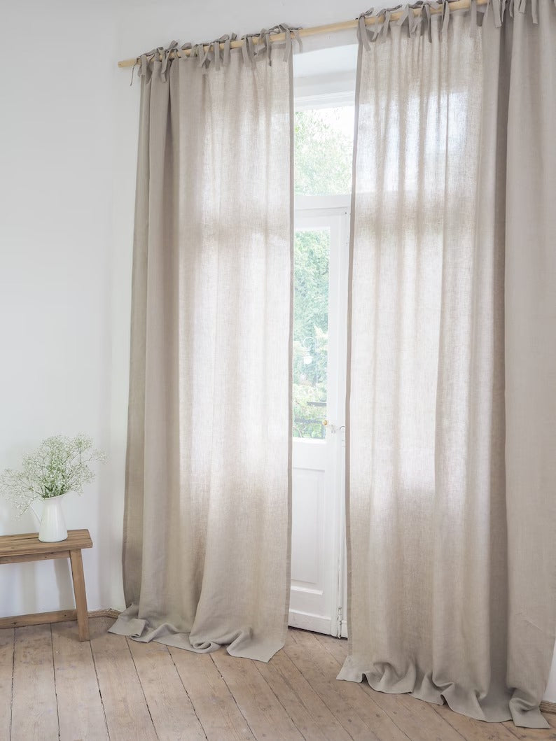 ,Natural 100% Cotton Custom Curtains