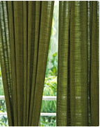Moss Green Cotton Curtains