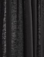 Set Of 2 Panels Of Black Curtains