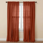 Washed Rust Curtains For Bedroom