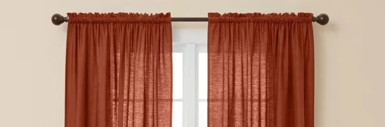 Washed Rust Curtains For Bedroom