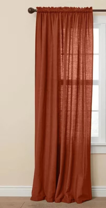 Washed Rust Curtains For Bedroom