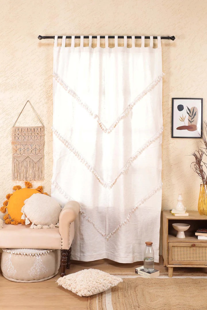 Rod pocket Cotton Curtain