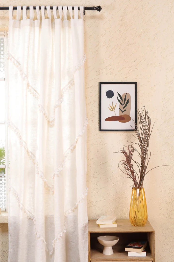 Rod pocket Cotton Curtain