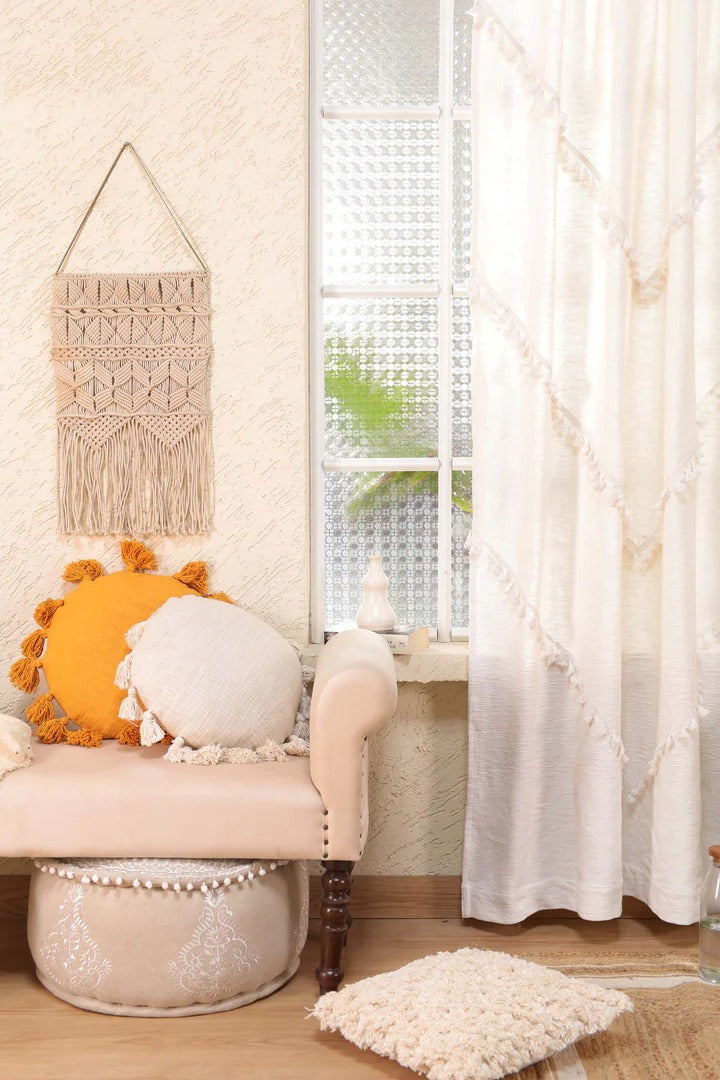 Rod pocket Cotton Curtain