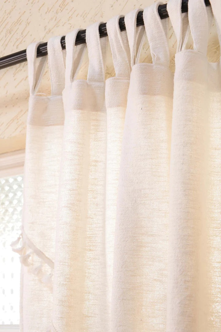Rod pocket Cotton Curtain