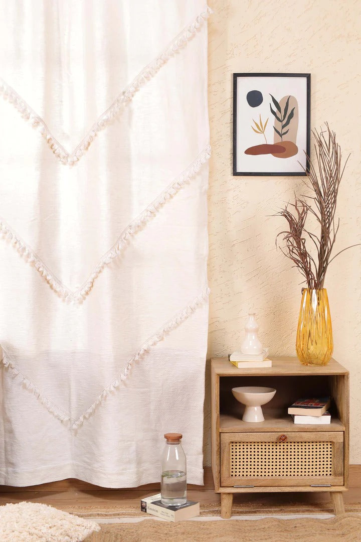 Rod pocket Cotton Curtain