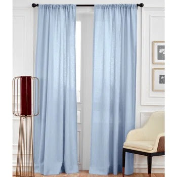 Washed Dusty Blue Curtains