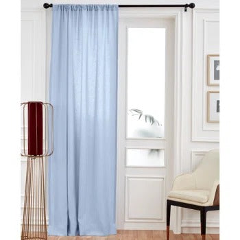 Washed Dusty Blue Curtains
