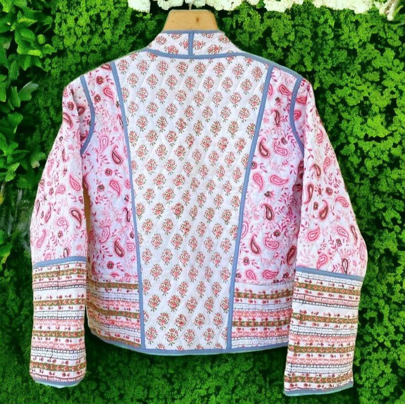 Handmade Cotton Quilted Jacket For Girls