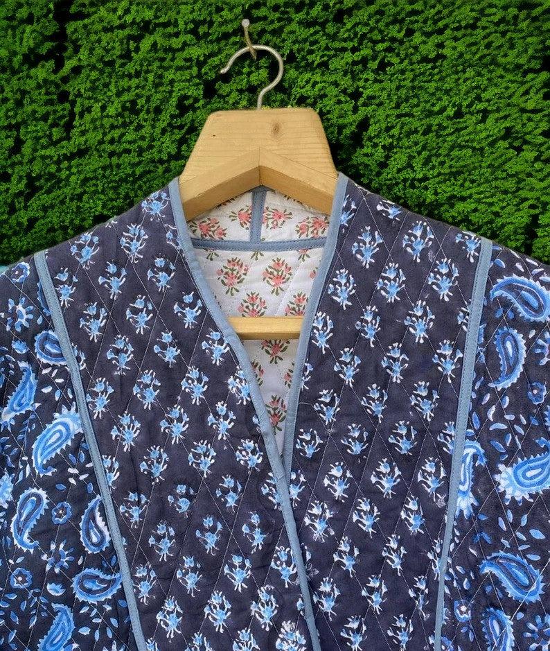 Handmade Cotton Quilted Jacket For Girls