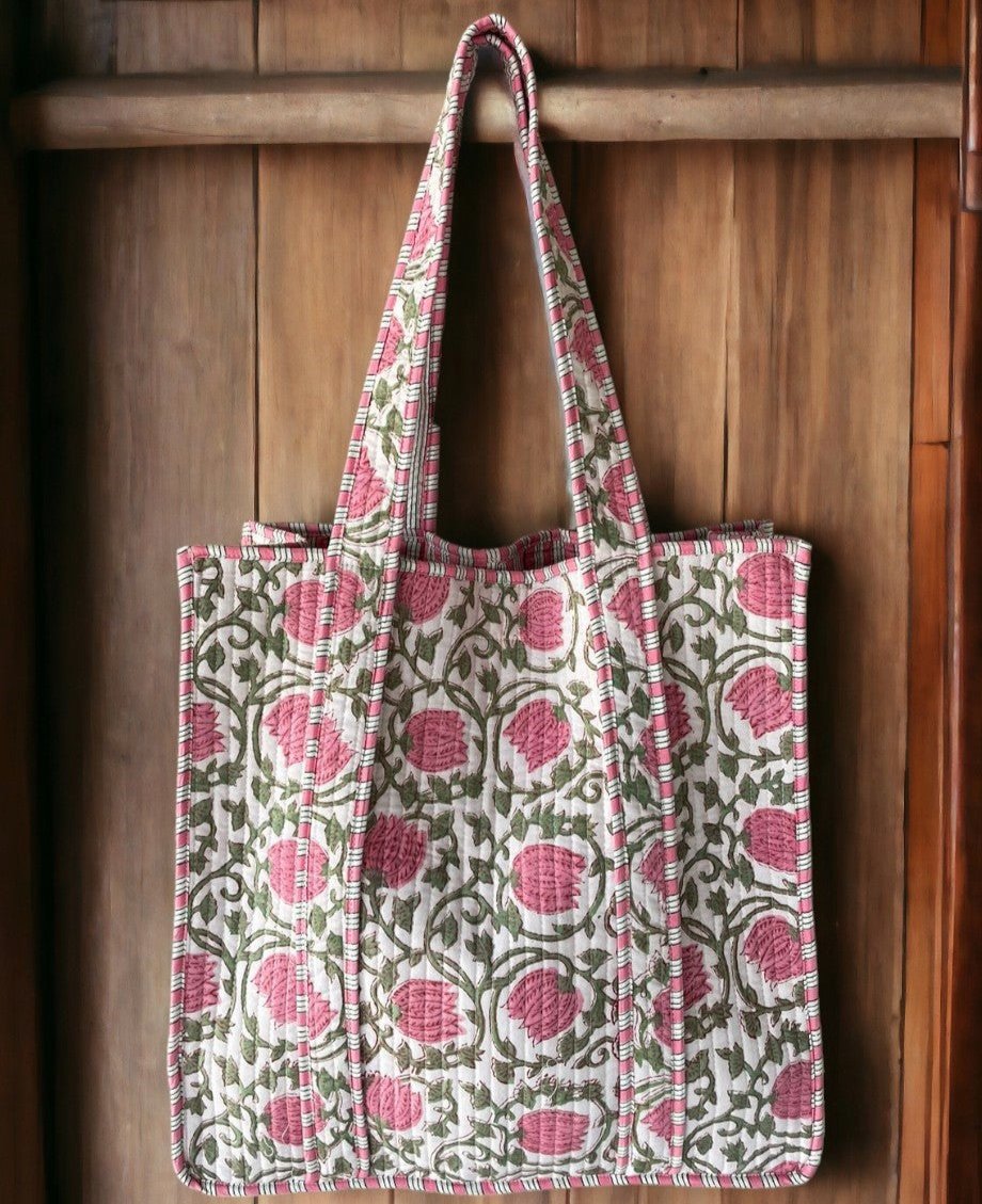 Hand Block Print Tote Bag,